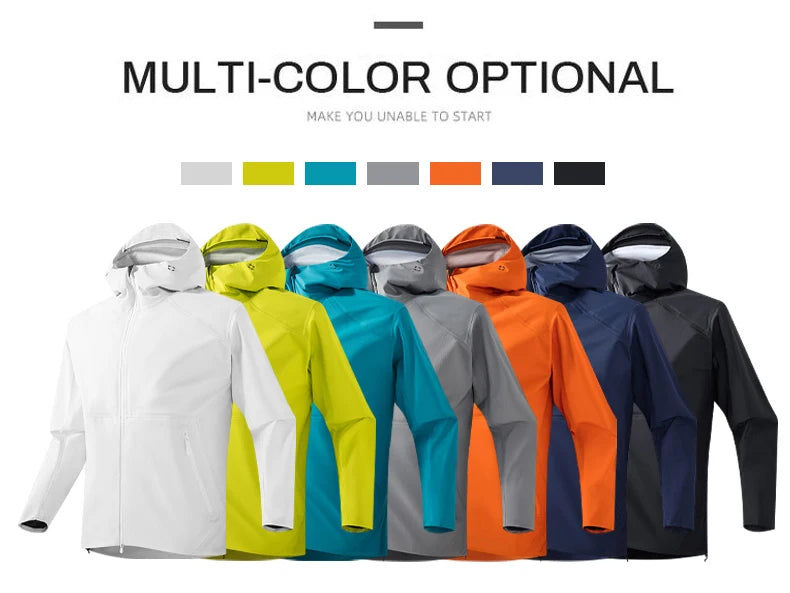 Ultra-Lightweight Waterproof Jacket for Men & Women – Breathable Windproof Rain Jacket with Heat-Sealed Seams for Hiking, Trekking, Climbing & Camping