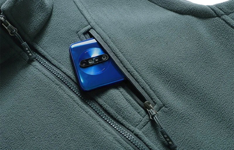 Warm Winter Fleece Vest for Men – Heated, Multi-Pocket Casual Waistcoat for Cycling, Plus Size Options C22