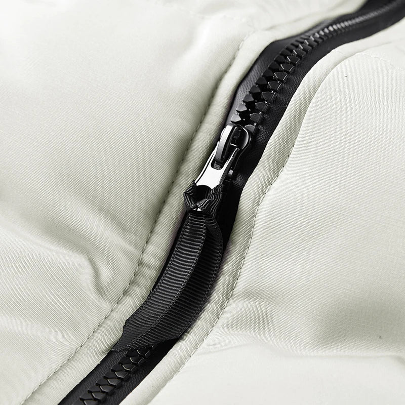 Men's Puffer Vest Warm Sleeveless Winter Jackets Waterproof Zipper Coats With Stand-Up Collar Casual Lightweight Outerwear For Cold Weather C23