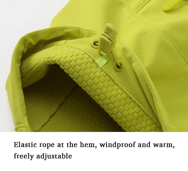 Men's & Women's Waterproof Softshell Jacket – Windproof Fleece-Lined Outdoor Hiking & Trekking Rain Coat