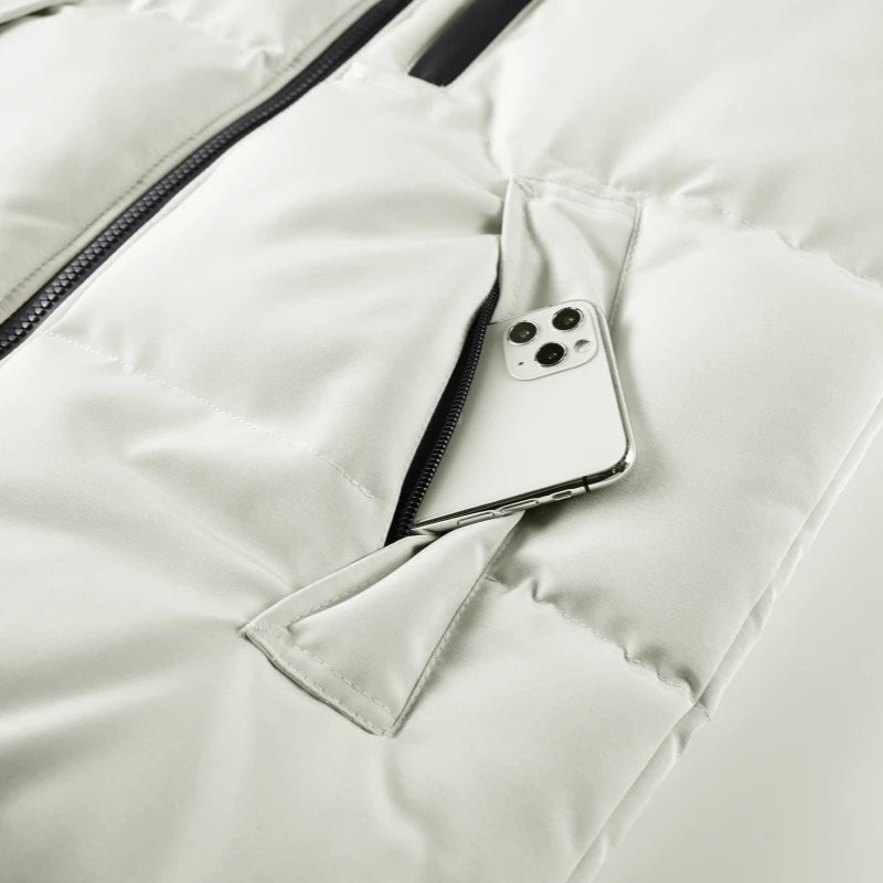 Men's Puffer Vest Warm Sleeveless Winter Jackets Waterproof Zipper Coats With Stand-Up Collar Casual Lightweight Outerwear For Cold Weather C23