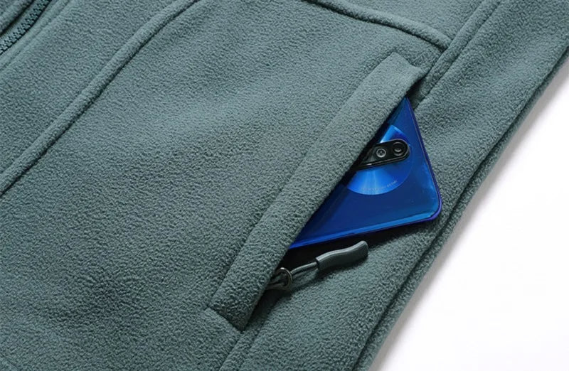 Warm Winter Fleece Vest for Men – Heated, Multi-Pocket Casual Waistcoat for Cycling, Plus Size Options C22