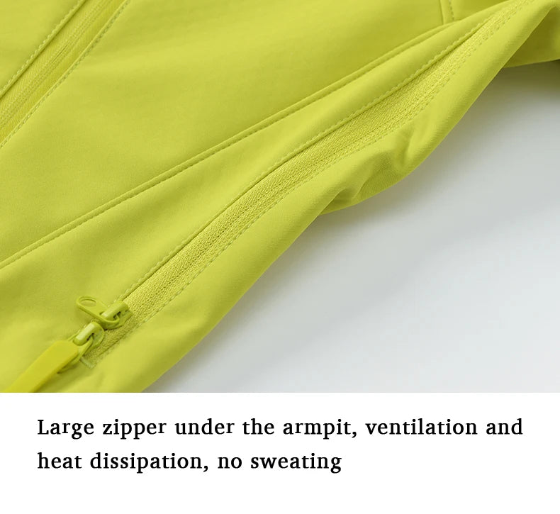 Men's & Women's Waterproof Softshell Jacket – Windproof Fleece-Lined Outdoor Hiking & Trekking Rain Coat