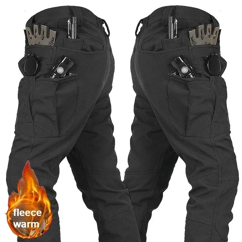 Men’s Soft Shell Outdoor Pants – Warm Multi-Pocket Wear-Resistant Winter Tactical Trousers