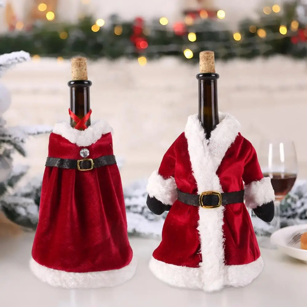 Christmas Wine Bottle Cover – Merry Christmas Decorations for Home, Xmas Gift, Navidad Noel Natal Ornaments 2025