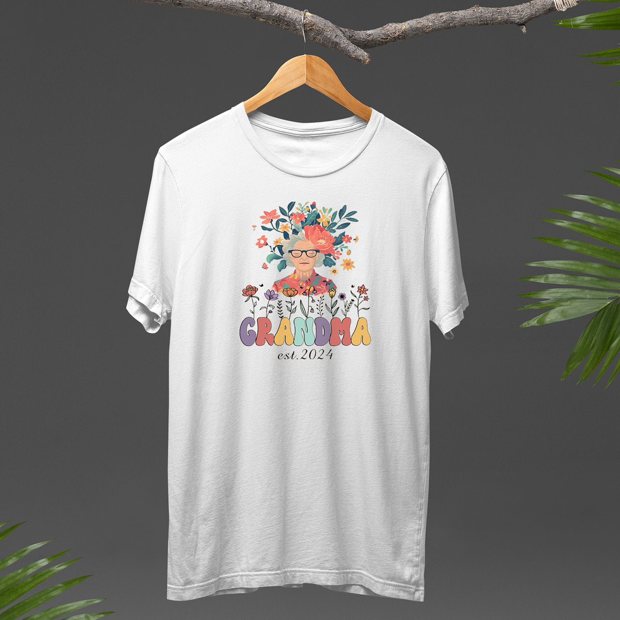 Personalized Grandma Floral Shirt, Personalized Grandma Wildflowers Sweatshirt, Grandma Est 2024, Pregnancy Announcement, Custom Nana Shirt, Grandma Gift, Mother's Day Gift
