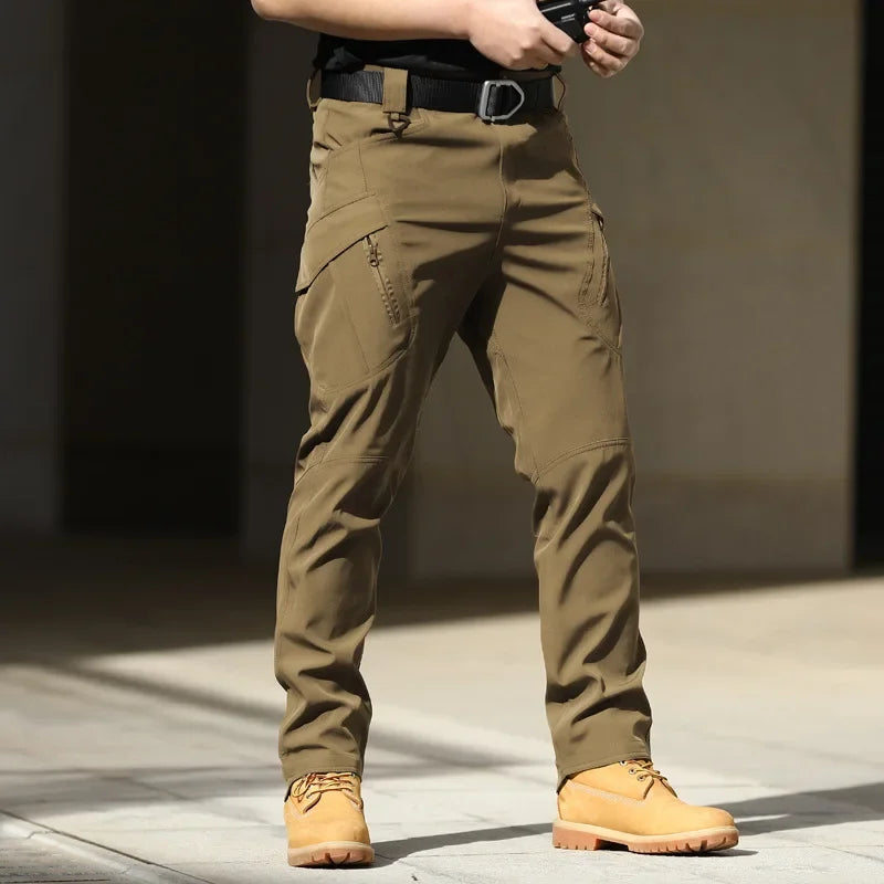 Men’s Stretch Cotton Cargo Pants – Multi-Pocket Outdoor Tactical Hiking Trousers