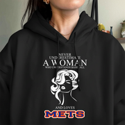 Never Underestimate A Woman Who Understand Baseball And Loves Mets Hoodie- Never Underestimate Sweatshirt- Custom Hoodies