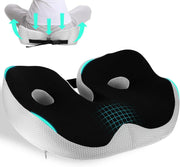 Memory Foam Seat Cushion – Ergonomic Adjustable Width Cushion for Office Chair and Car Seat