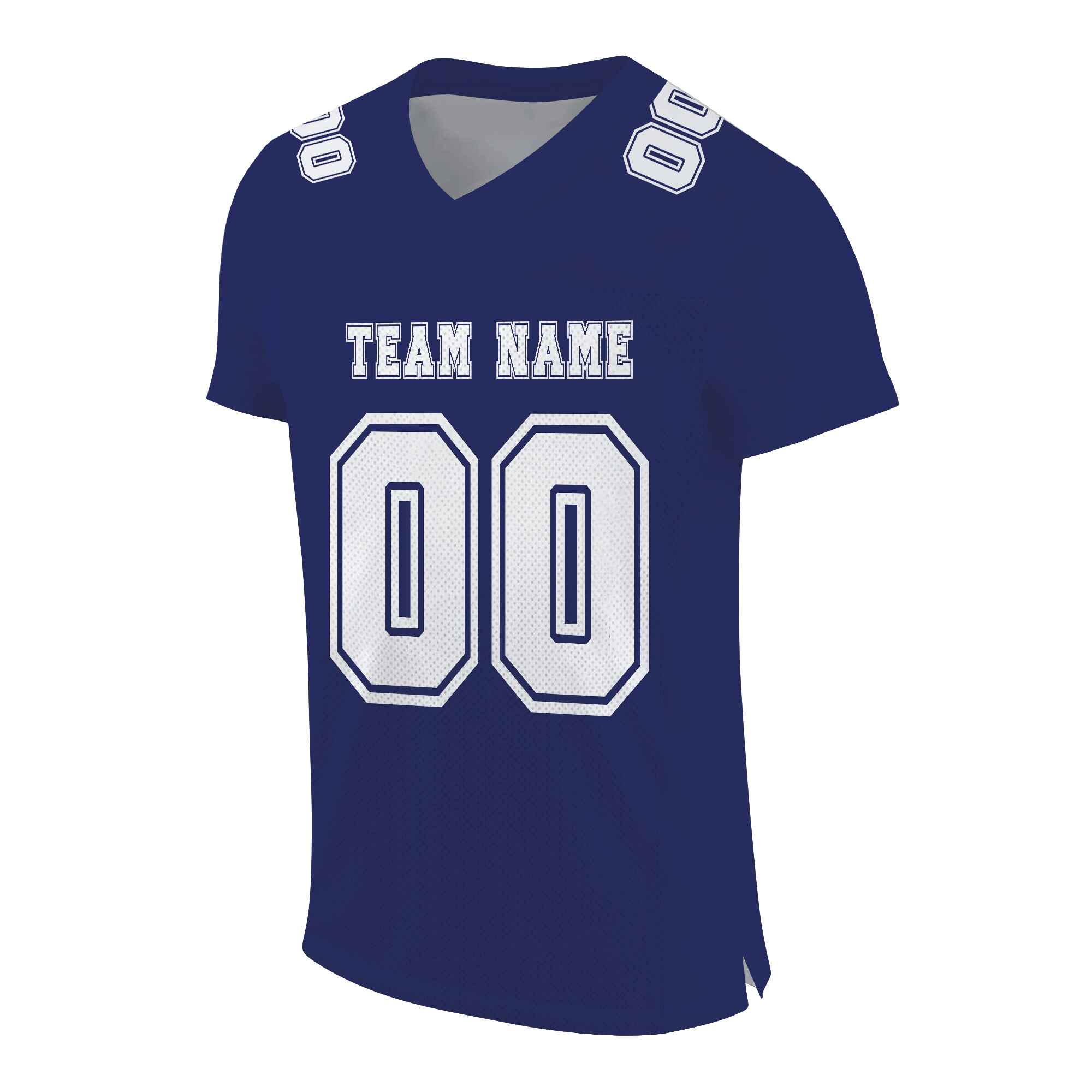 Custom Royal White Mesh Authentic Football Jersey