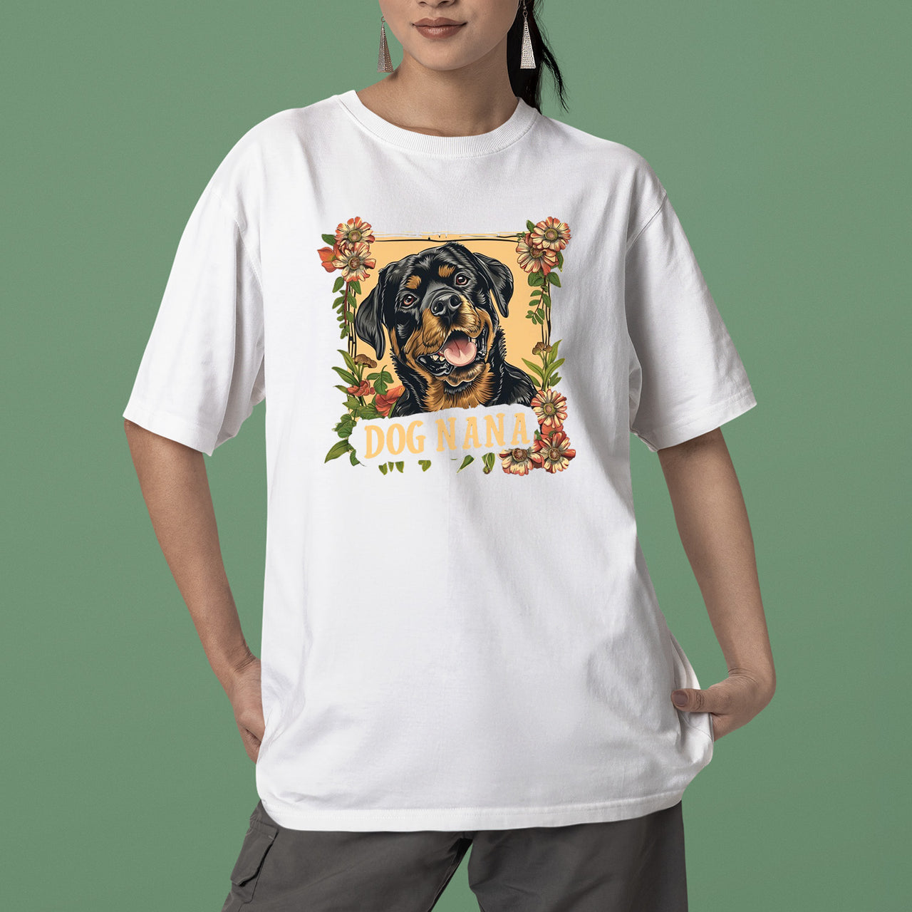 Rottweiler Dog T-shirt, Pet Lover Shirt, Dog Lover Shirt, Dog Nana T-Shirt, Dog Owner Shirt, Gift For Dog Grandma, Funny Dog Shirts, Women Dog T-Shirt, Mother's Day Gift, Dog Lover Wife Gifts, Dog Shirt