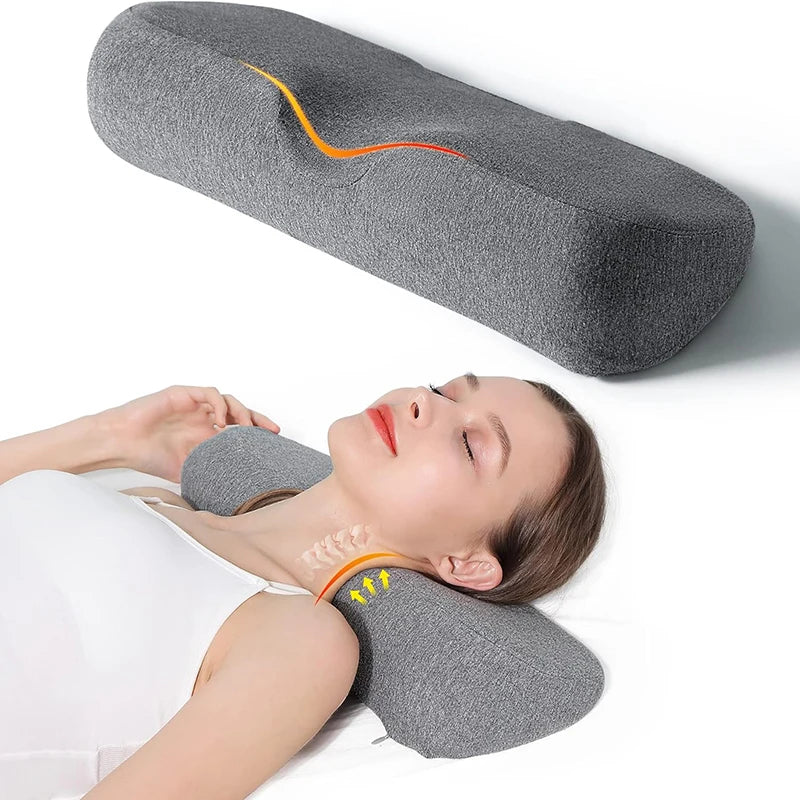 Memory Foam Cervical Pillow – Ergonomic Contour Bed Pillow for Side and Back Sleeping
