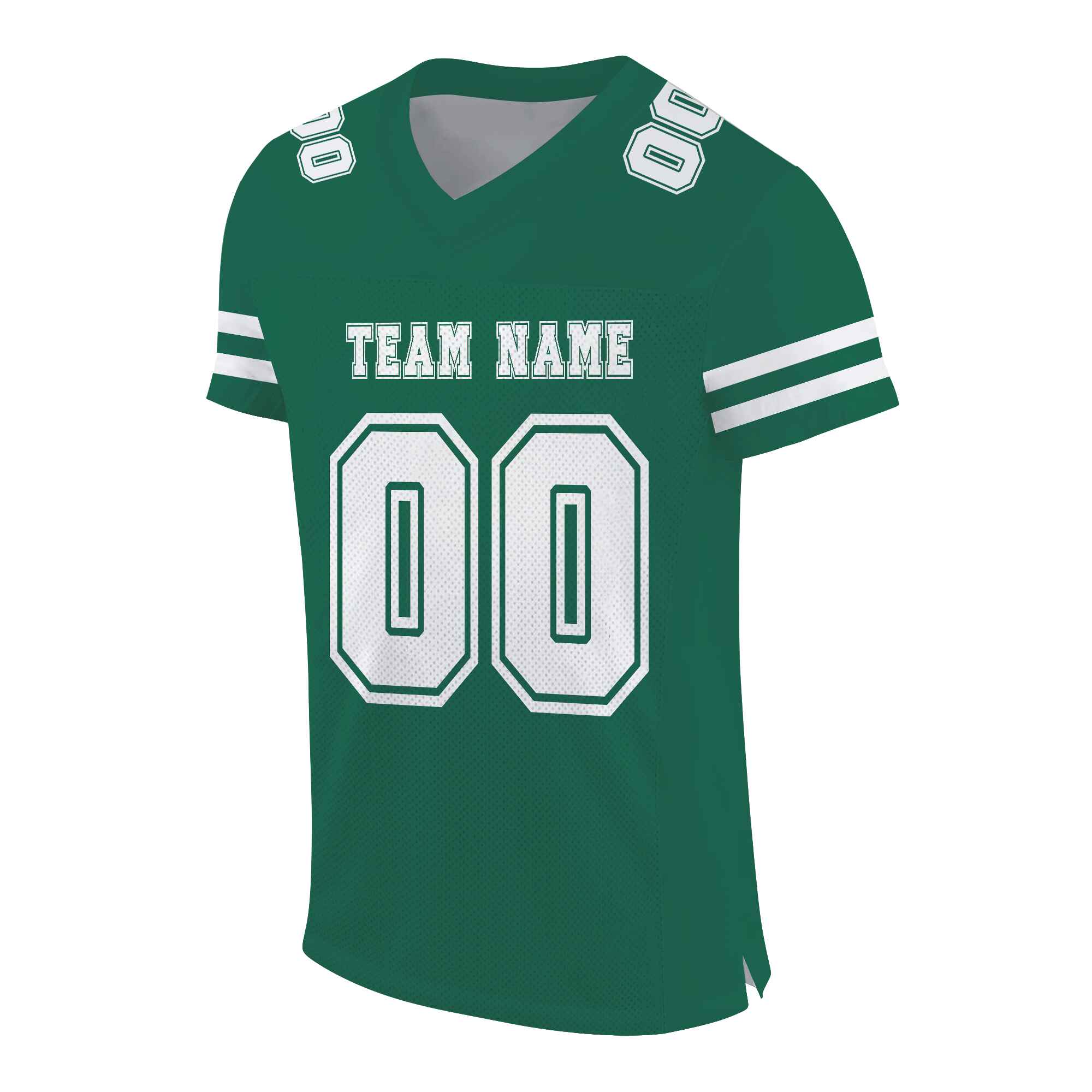 Custom Green White Mesh Authentic Football Jersey