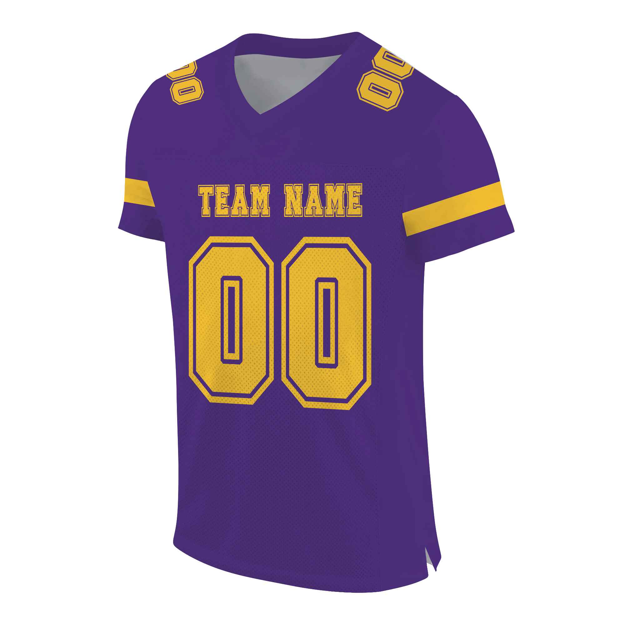 Custom Purple Gold Mesh Authentic Football Jersey