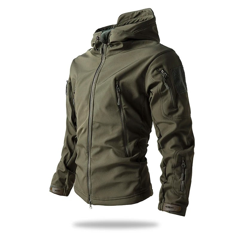 Men's Tactical Softshell Jacket – Windproof Waterproof Outdoor Jacket for Hiking & Camping