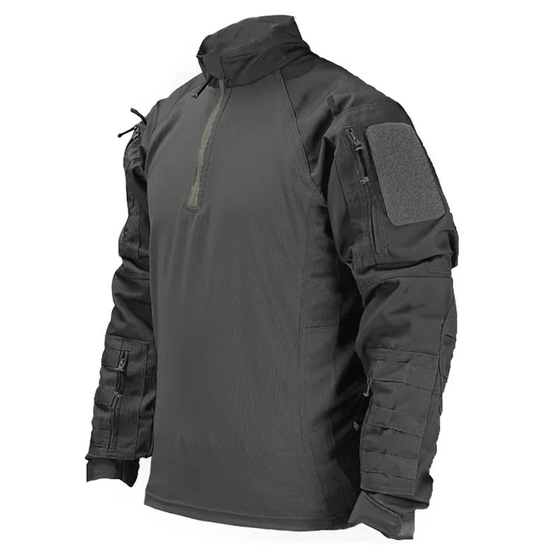 Men's Tactical Combat Shirt – Long Sleeve Outdoor Training & Field Performance Top