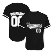 Custom Black White-Gray Baseball Jersey