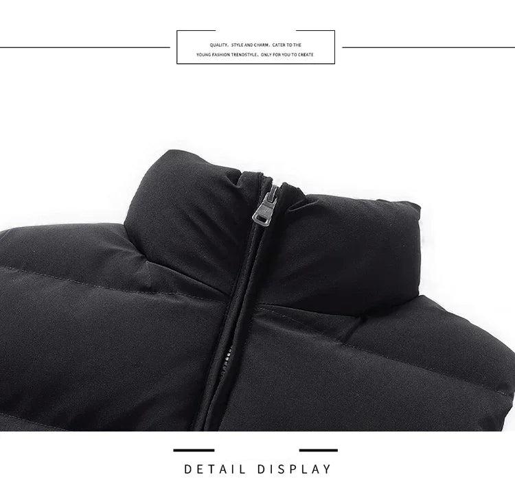 Men's Puffer Vest Warm Sleeveless Winter Jackets Waterproof Zipper Coats With Stand-Up Collar Casual Lightweight Outerwear For Cold Weather C2