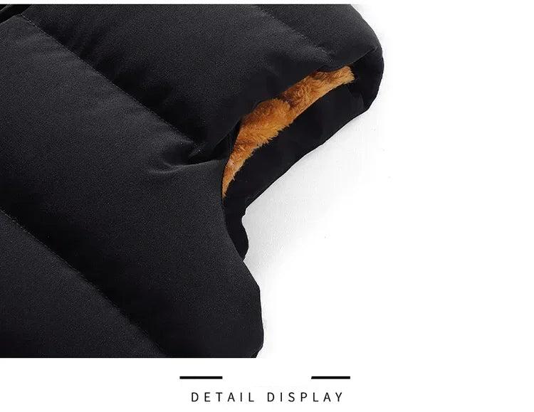 Men's Puffer Vest Warm Sleeveless Winter Jackets Waterproof Zipper Coats With Stand-Up Collar Casual Lightweight Outerwear For Cold Weather C2