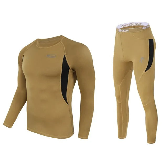 Men's Thermal Base Layer Set – Quick-Dry Long Sleeve Performance Top & Pants