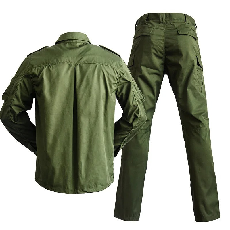 Unisex Outdoor Field Suit - Warm Long Sleeve Hiking Shirt & Pants 2-Piece Set (Sizes S-3XL)