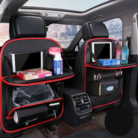 Thumbnail for Backseat Organizer With Tablet Holder PU Leather, Custom Fit For Your Cars, Backseat Car Organizer, Car Seat Back Protectors Kick With Foldable Table Tray Car Seat Organizer, Car Accessories KO15987