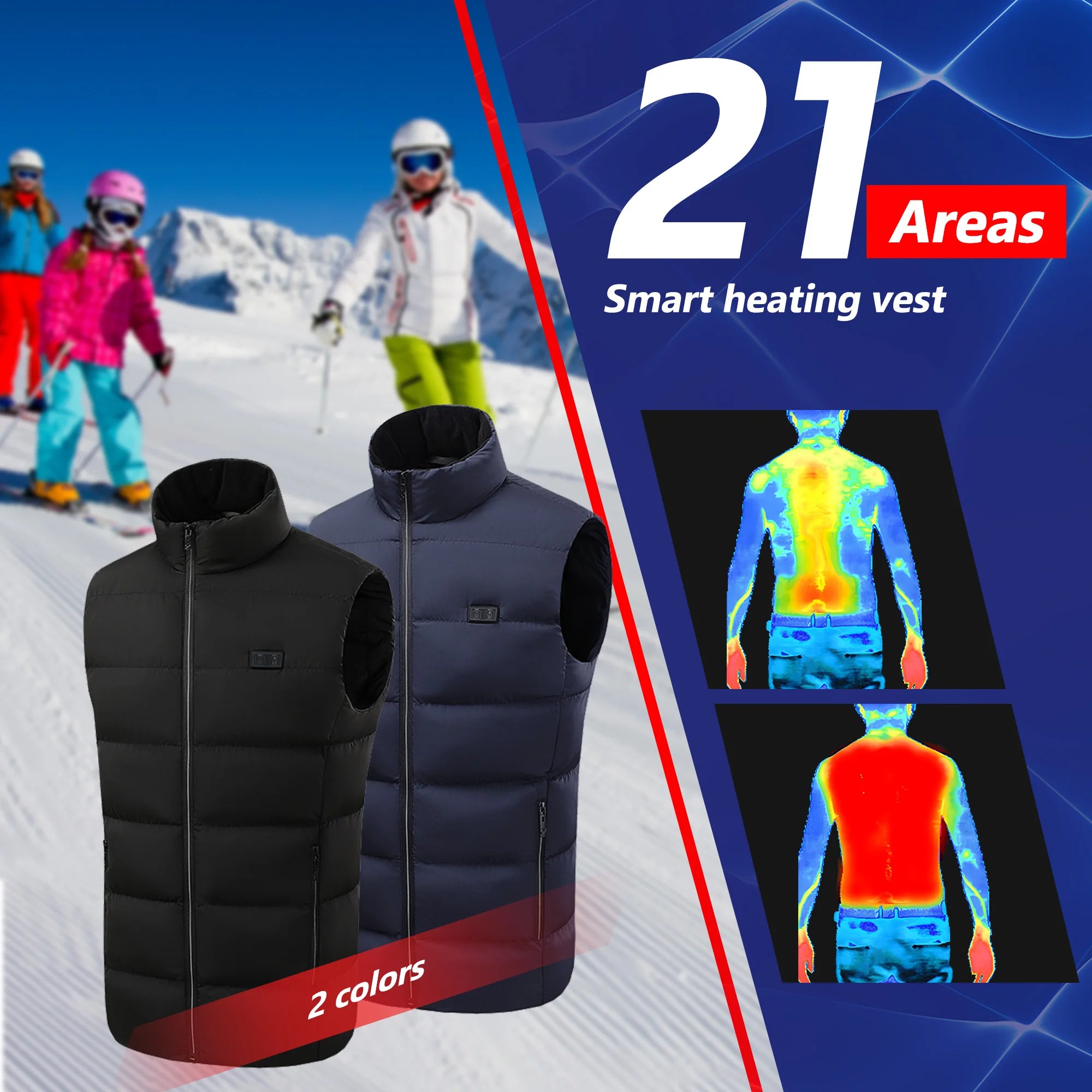 Winter Heated Vest – USB-Powered Anti-Freeze Jacket for Hunting, Skiing, Motorcycling, and Outdoor Activities (S-6XL) C11