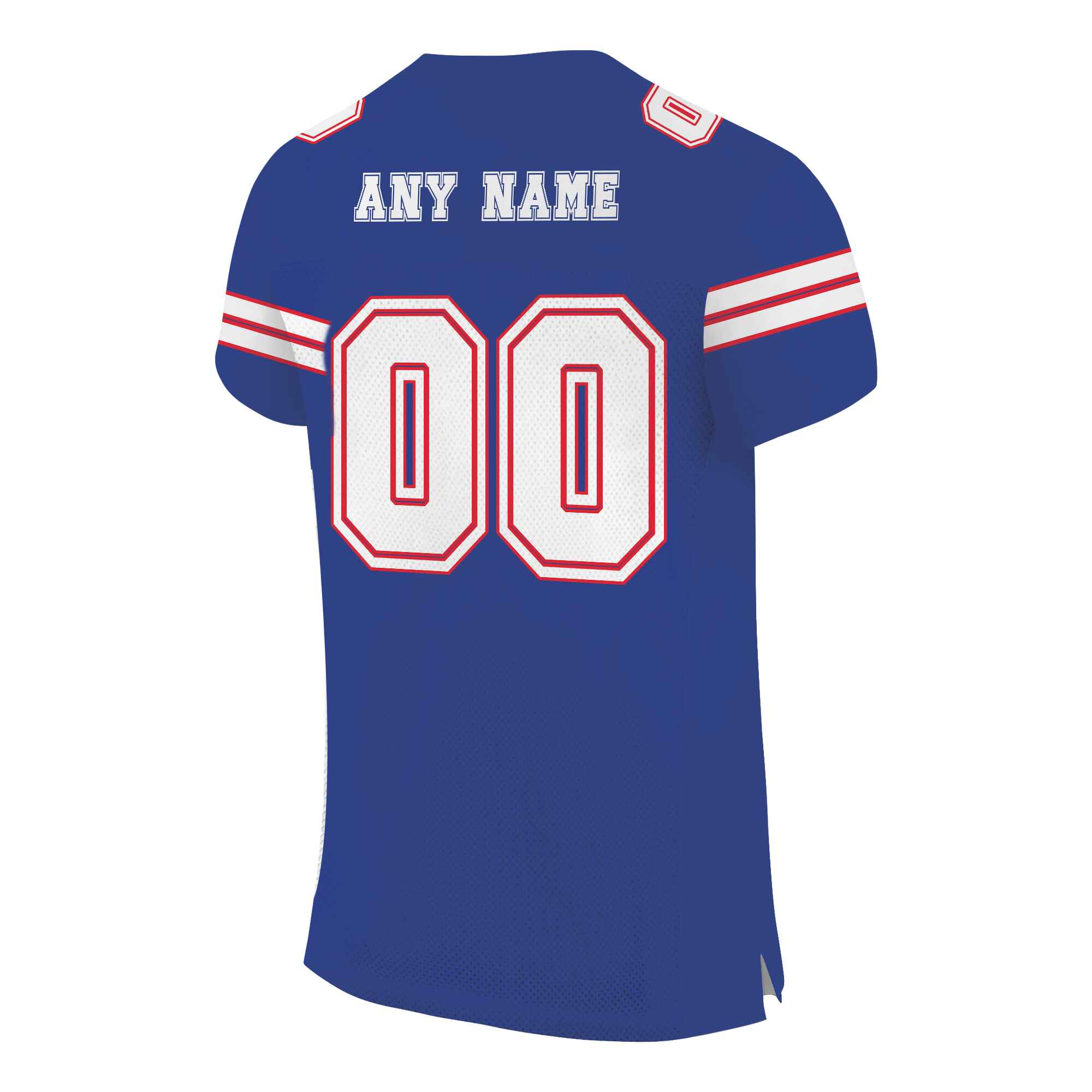 Custom Royal White-Red Mesh Authentic Football Jersey