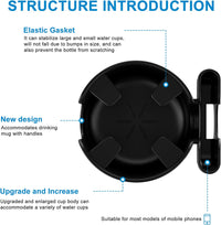 Thumbnail for Car Cup Holder 2-in-1, Custom-Fit For Car, Car Cup Holder Expander Adapter with Adjustable Base, Car Cup Holder Expander Organizer with Phone Holder WALI233