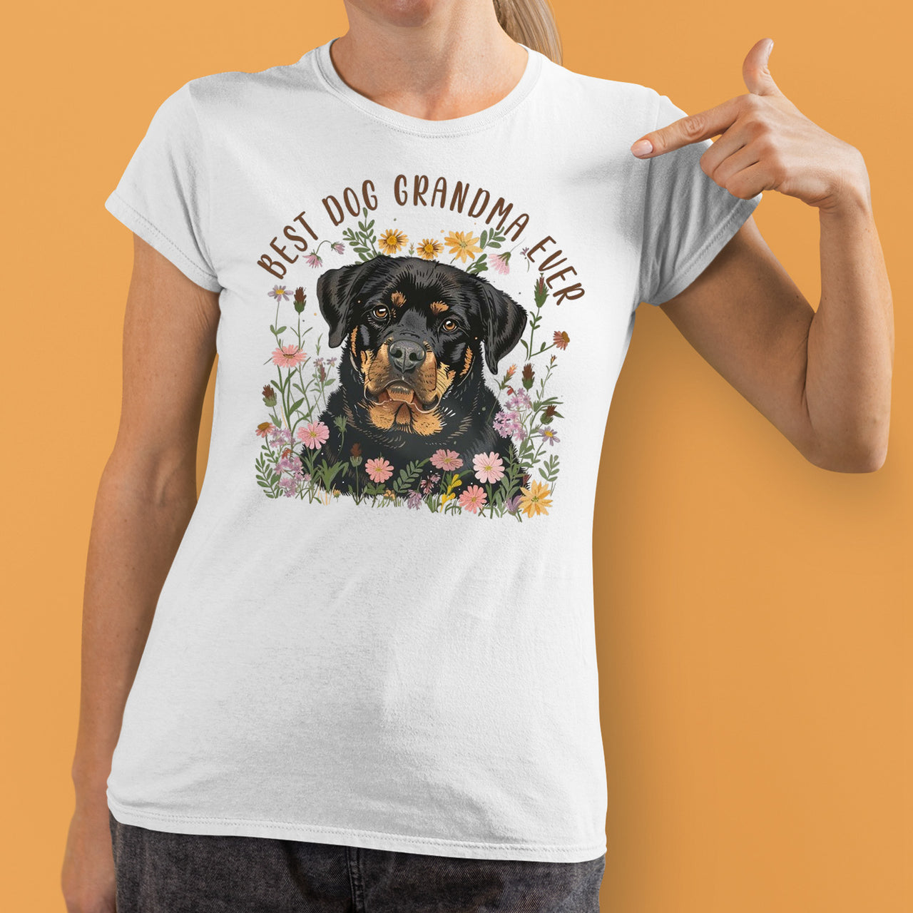 Rottweiler Dog T-shirt, Pet Lover Shirt, Dog Lover Shirt, Best Dog Grandma Ever T-Shirt, Dog Owner Shirt, Gift For Dog Grandma, Funny Dog Shirts, Women Dog T-Shirt, Mother's Day Gift, Dog Lover Wife Gifts, Dog Shirt