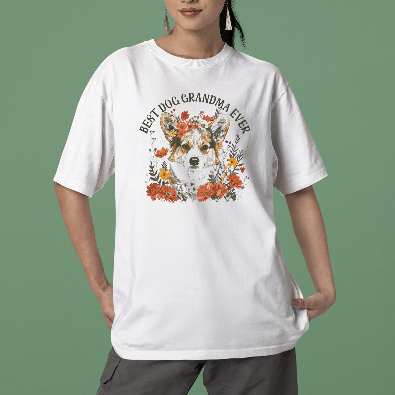 Corgi Dog T-shirt, Pet Lover Shirt, Dog Lover Shirt, Best Dog Grandma Ever T-Shirt, Dog Owner Shirt, Gift For Dog Grandma, Funny Dog Shirts, Women Dog T-Shirt, Mother's Day Gift, Dog Lover Wife Gifts, Dog Shirt