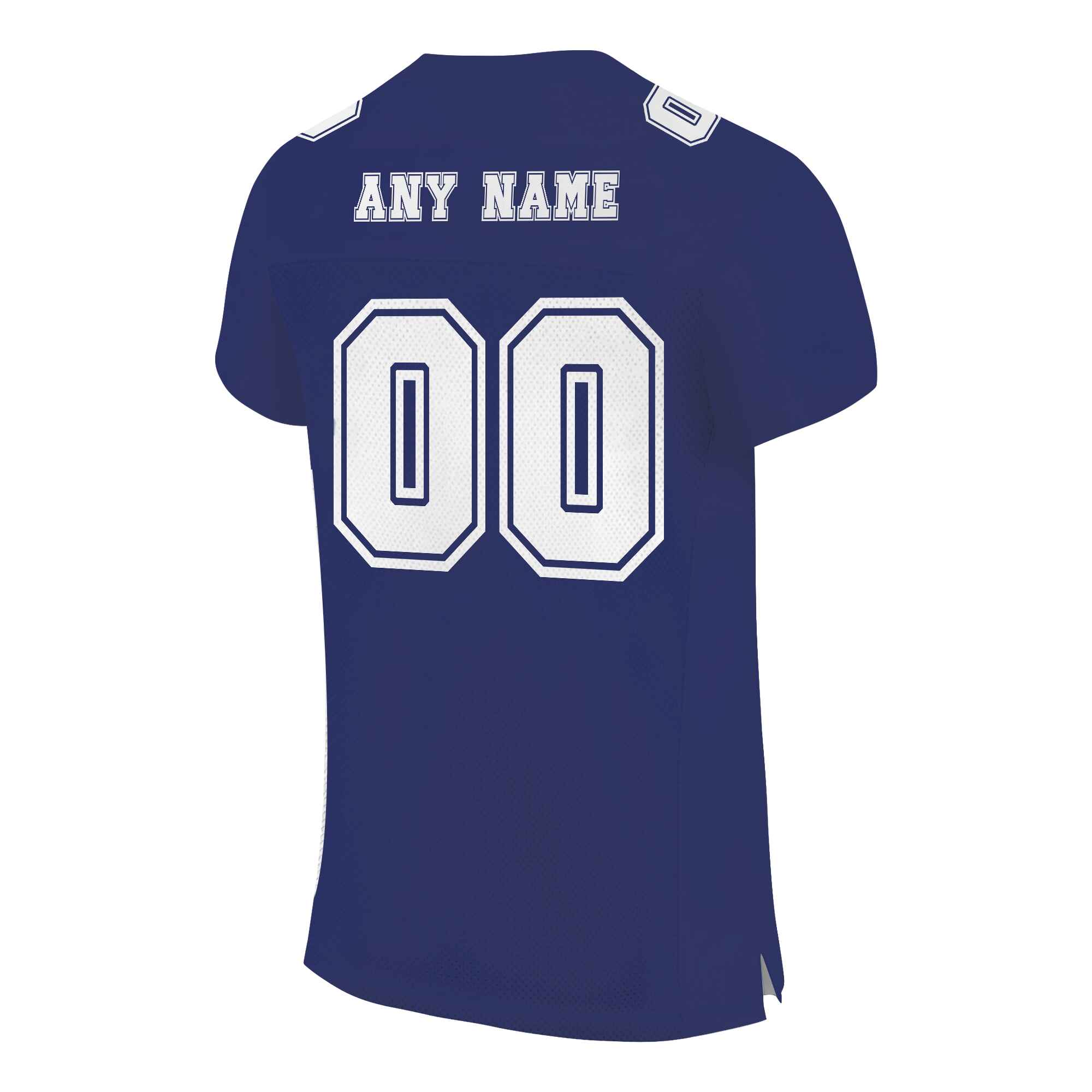 Custom Royal White Mesh Authentic Football Jersey