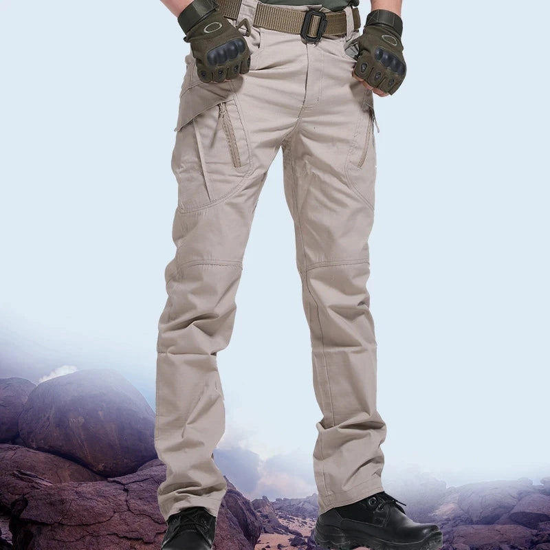 Men’s Waterproof Tactical Cargo Pants – Multi-Pocket Outdoor Hiking Utility Trousers