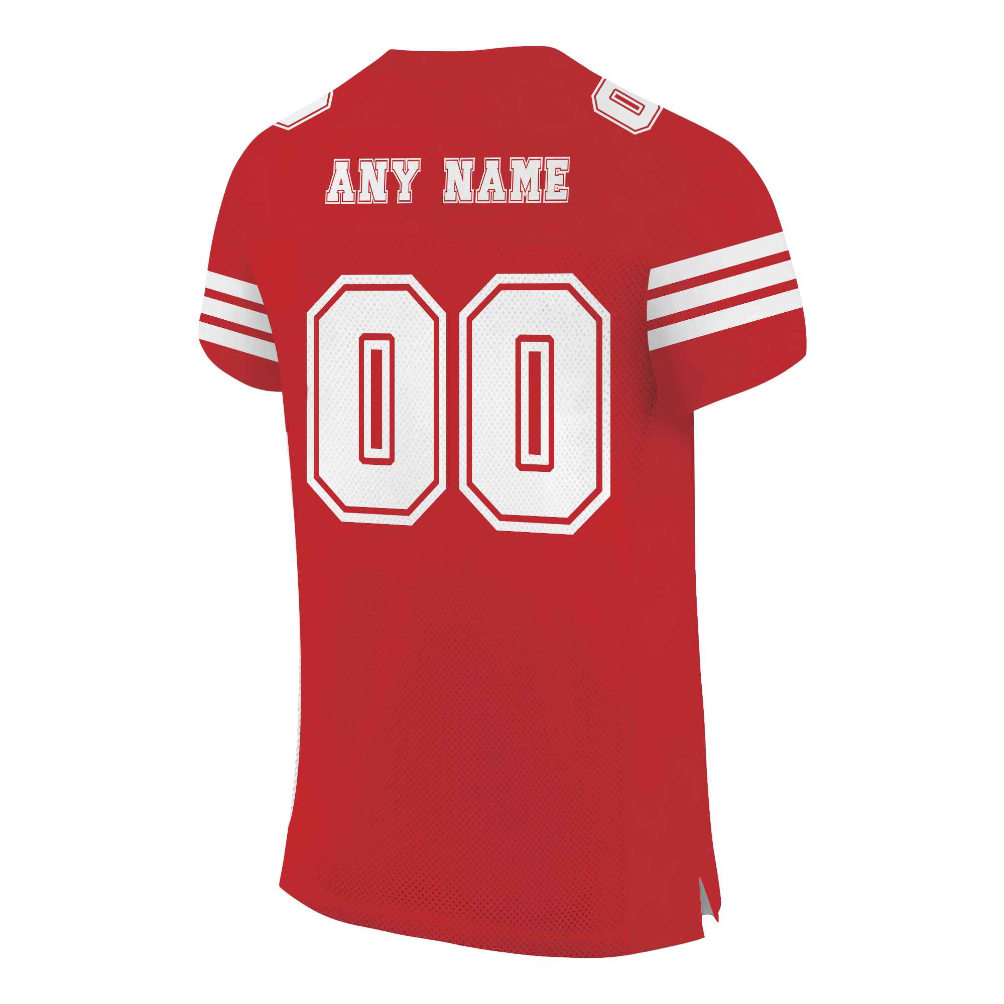Custom Red White Mesh Authentic Football Jersey