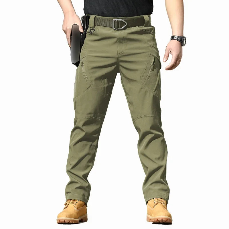 Men’s Stretch Cotton Cargo Pants – Multi-Pocket Outdoor Tactical Hiking Trousers