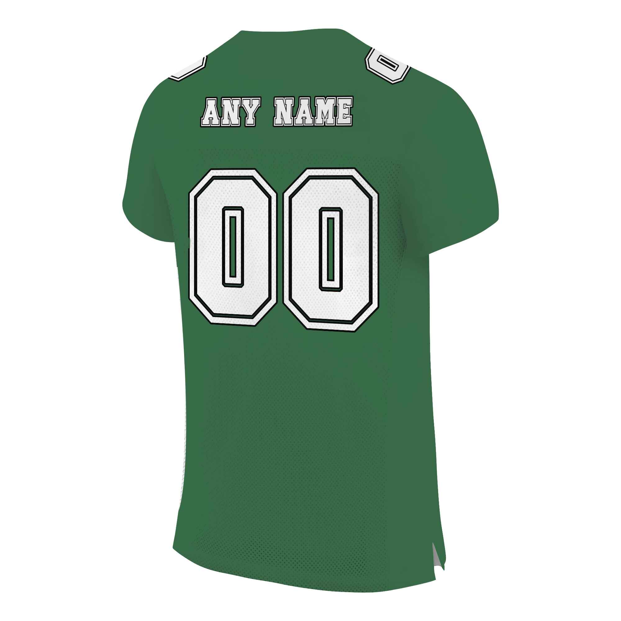 Custom Grass Green White-Black Mesh Authentic Football Jersey