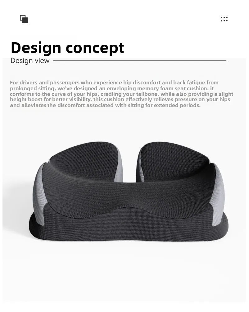 Memory Foam Car Seat Cushion – Breathable Universal Seat Pad for Car & Truck