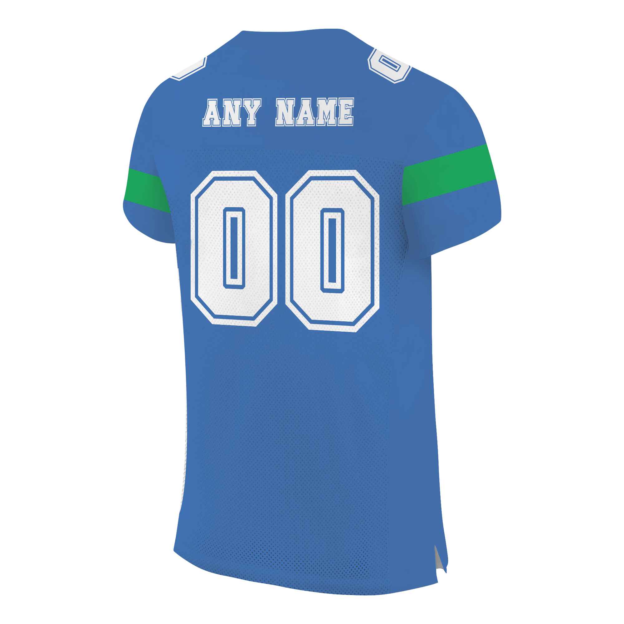 Custom Blue White-Green Mesh Authentic Football Jersey