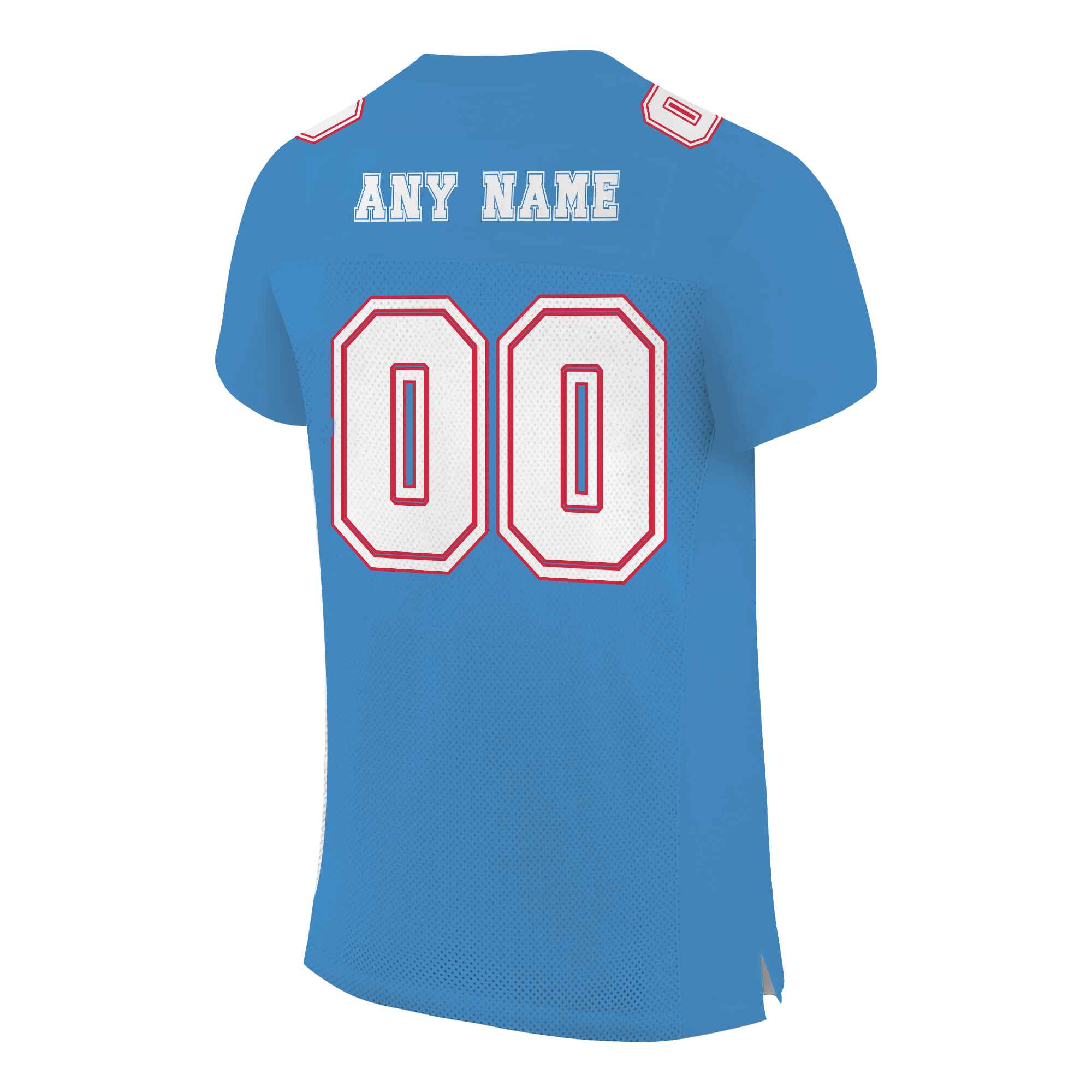 Custom Blue White-Red Mesh Authentic Football Jersey