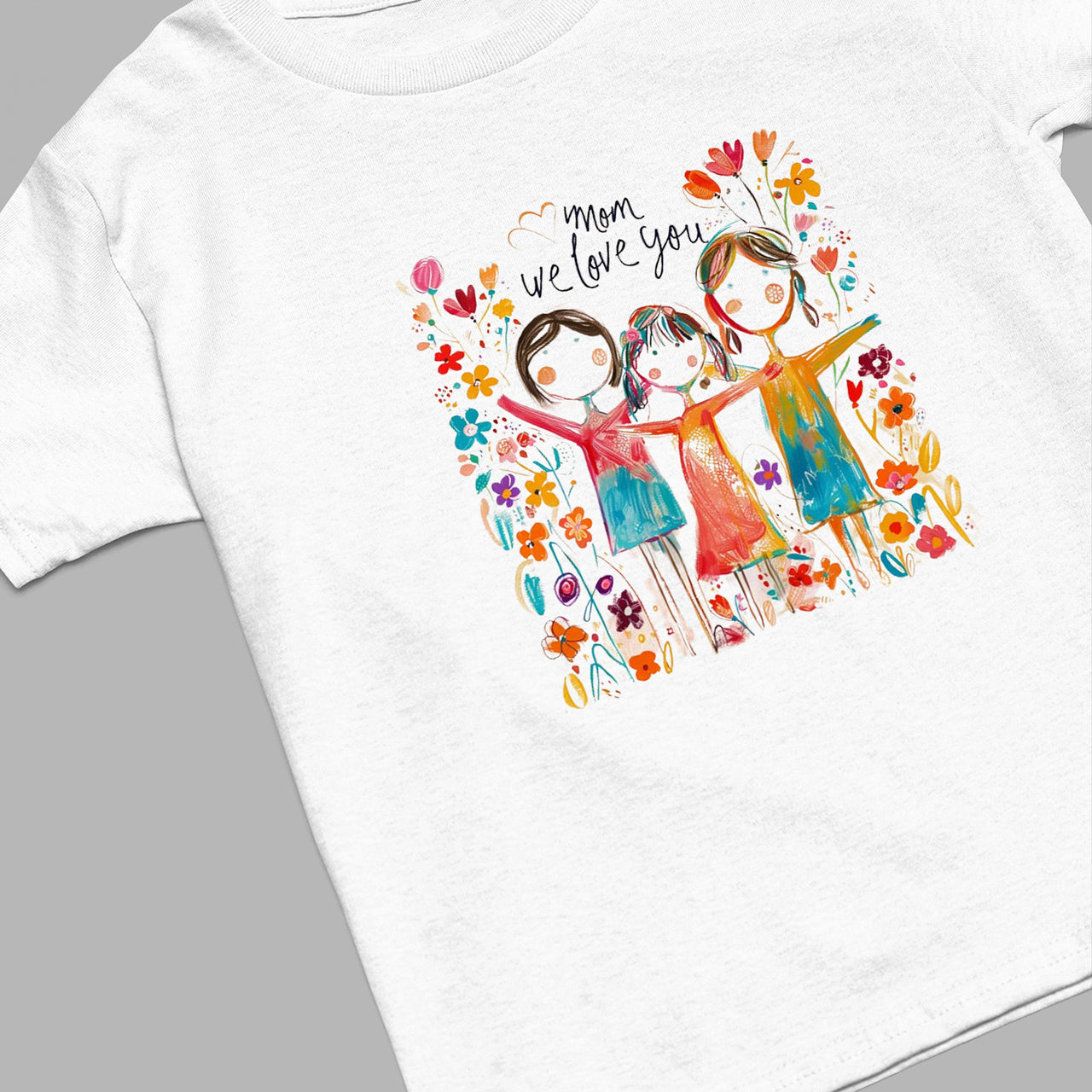 Mom And Children Sweatshirt, Family Drawing Shirt, Kids Drawing Shirt, Mom Shirt With Kids Art, Mama Shirt, Mom Shirt, Mother's Day Gift, Happy Mother's Day
