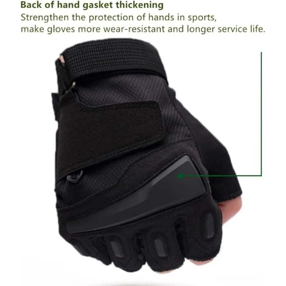 Breathable Fingerless Tactical Workout Gloves – Lightweight Grip Gloves for Training, Cycling & Outdoor Activities