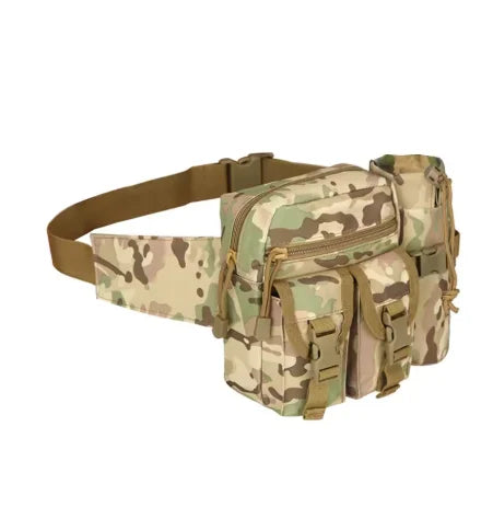 Tactical Men Waist Pack Nylon Hiking Water Bottle Phone Pouch Outdoor Sports Hunting Climbing Camping Belt Bag