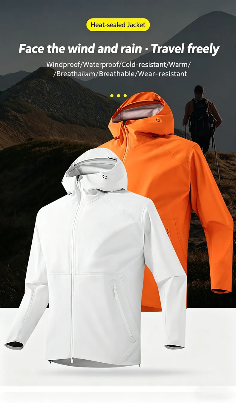 Ultra-Lightweight Waterproof Jacket for Men & Women – Breathable Windproof Rain Jacket with Heat-Sealed Seams for Hiking, Trekking, Climbing & Camping