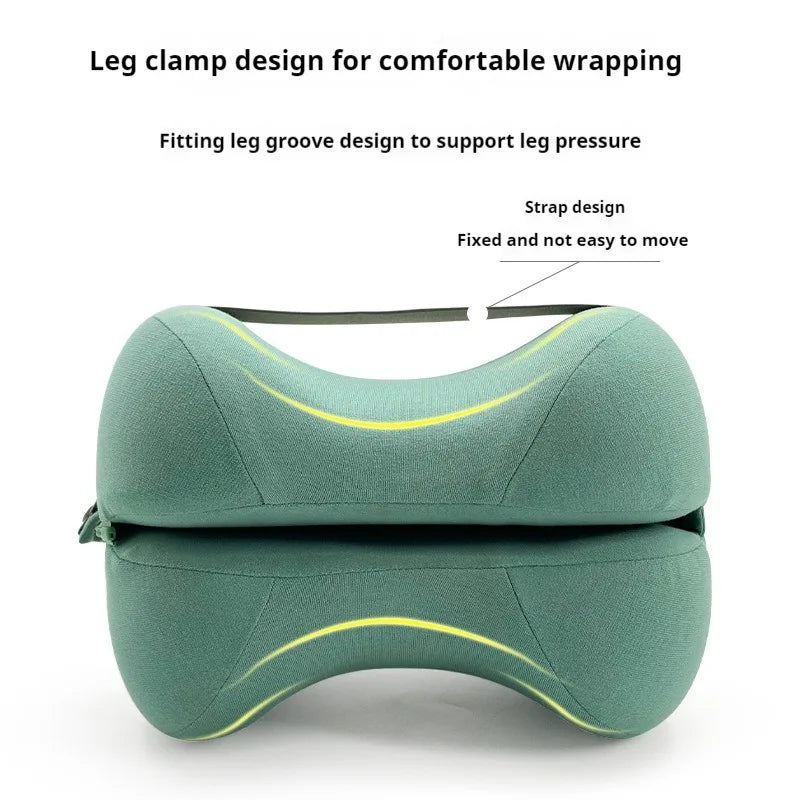 Contoured Leg Knee Pillow – Cooling Memory Foam Support Cushion for Side Sleeping and Rest