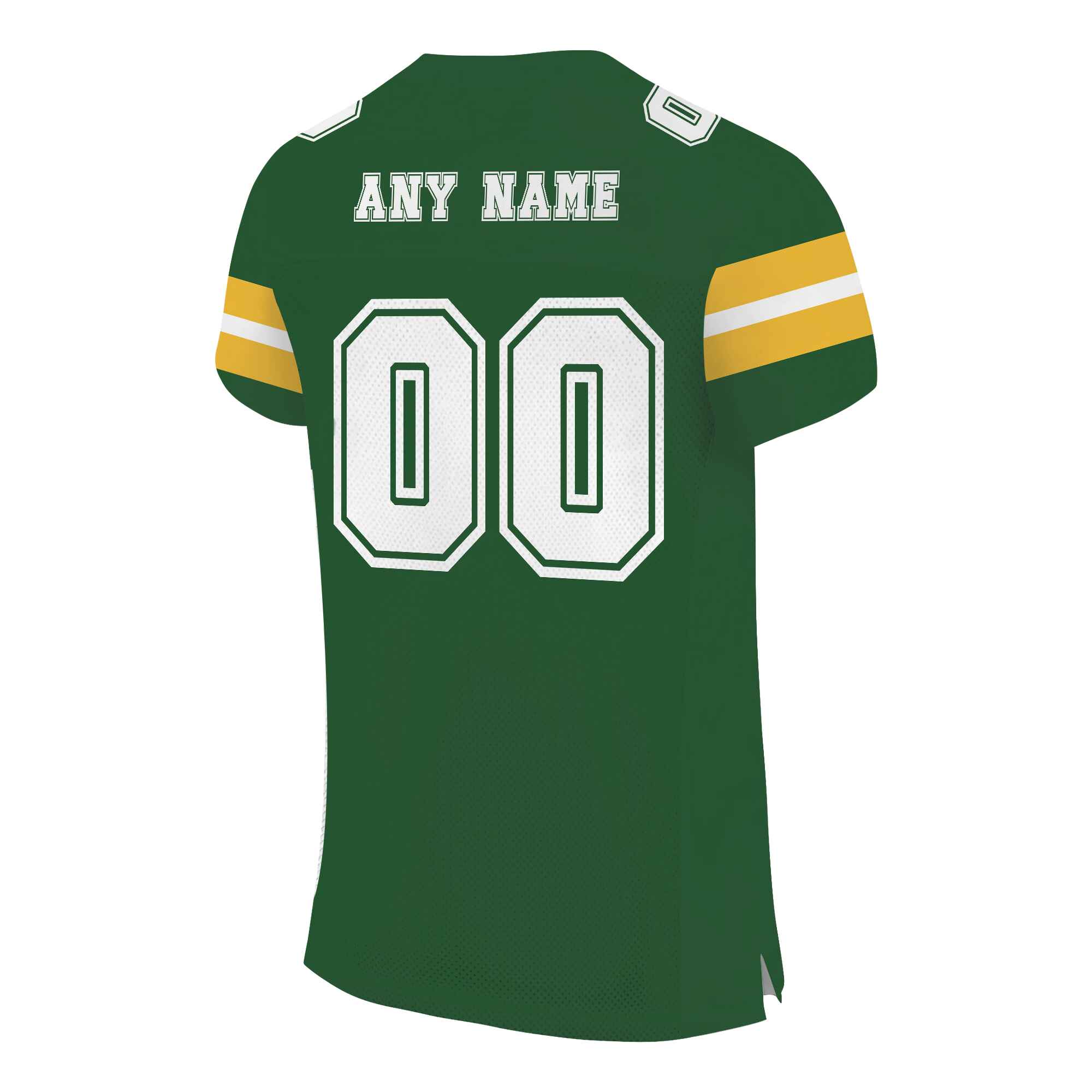 Custom Grass Green Gold-White Mesh Authentic Football Jersey