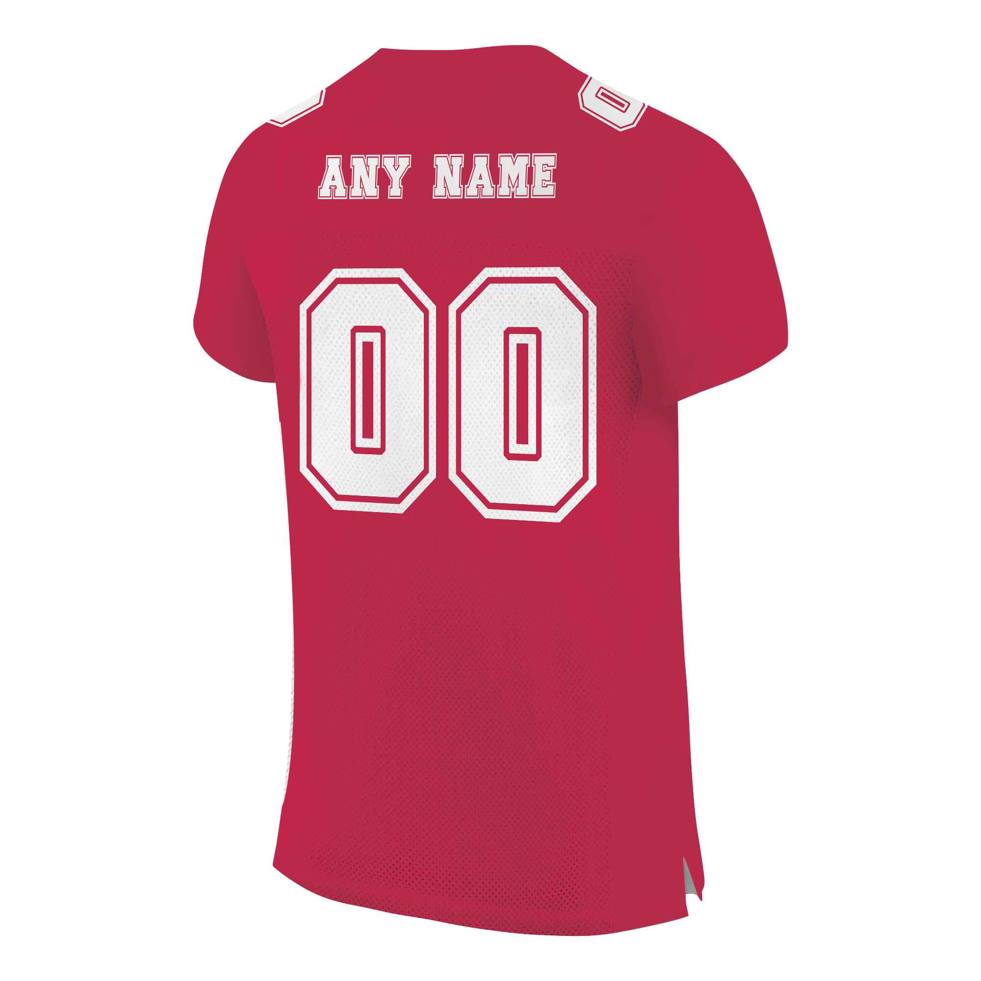 Custom Red White Mesh Authentic Football Jersey