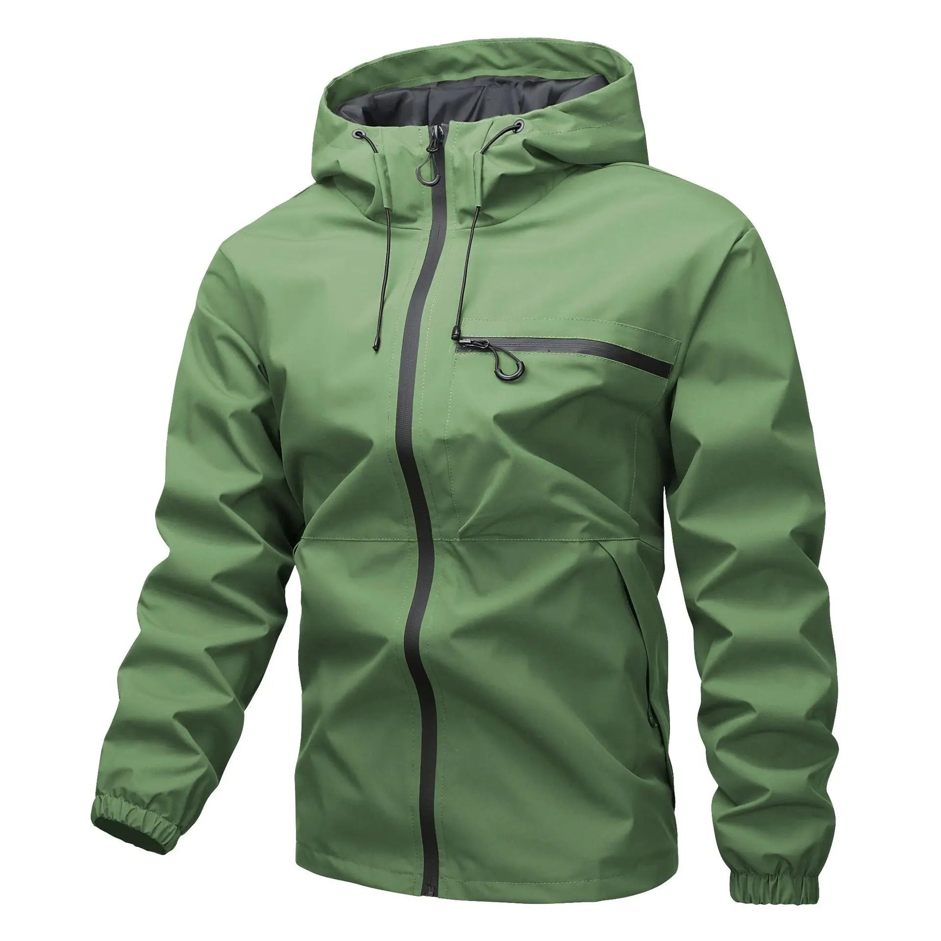Men's Waterproof Hooded Rain Jacket – Lightweight Windproof Outdoor Hiking Windbreaker