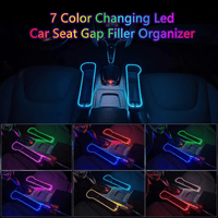 Thumbnail for 2 Pack Car Seat Gap Organizer, Custom Logo for Car, Multifunctional Seat Gap Storage Box with USB Car Charger, Car Seat Pockets with Led Light, Car Seat Gap Filler with Cup Holder
