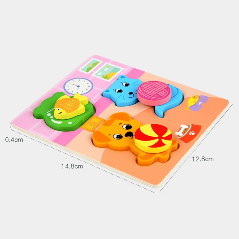 Set 2 Montessori Animals Puzzle Board, Laser Cut for Educational Wooden Toy, Wooden Animals Puzzle Laser Cut, Wooden Animals Set, Shape sorter toy, Toddler gift, Kids Christmas gift C154
