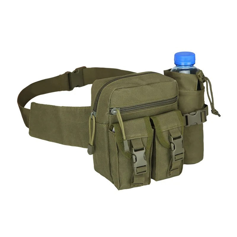 Outdoor Tactical Waist Pack – Nylon Utility Belt Bag with Phone & Water Bottle Storage